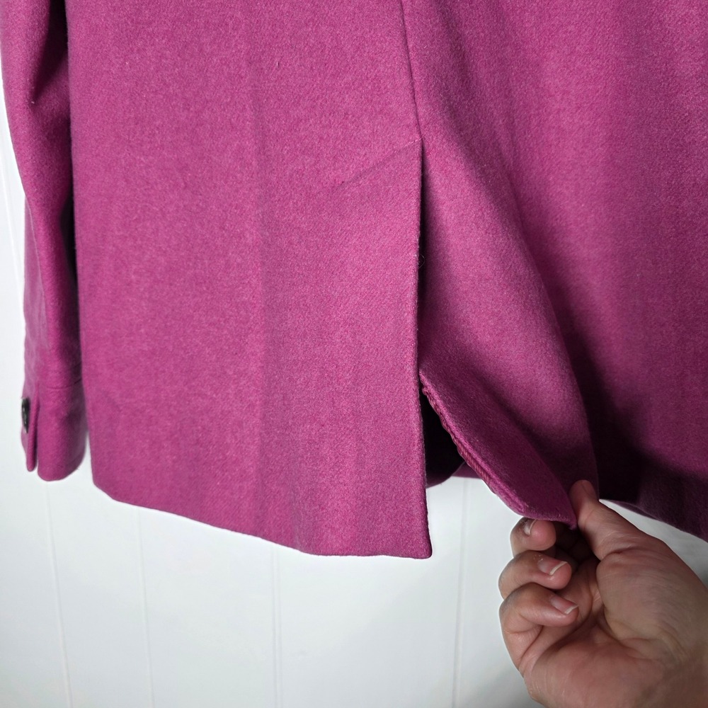 Gap Womens Magenta Pink Wool Blend Double Breasted Peacoat Jacket Size M 498590 - Picture 12 of 12